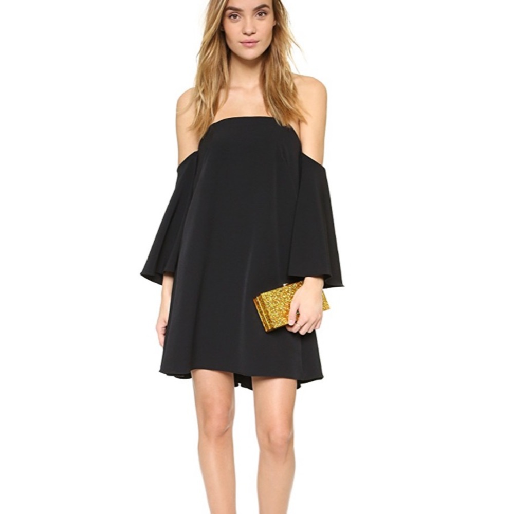 Milly Italian Cady Off Shoulder Mini Dress